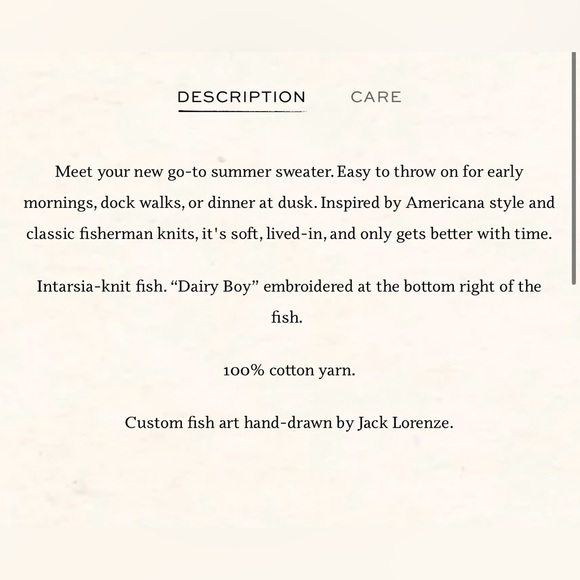 NWT Dairy Boy “The Fisherman’s Daughter” Sweater - Picture 6 of 16